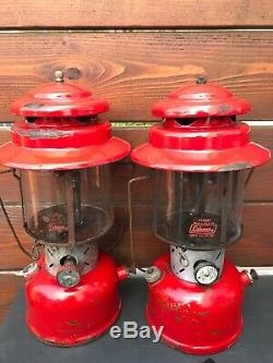 Vintage 4 Lantern Coleman Model 22o E(2) Dated 5-1962 2 Dated 5-1963 11-1969