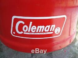 Vintage 60's Coleman Lantern 200A 10/67 1967 Red Pyrex Glass Globe