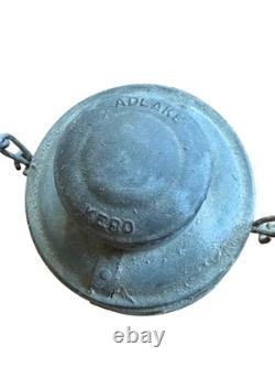 Vintage ADLAKE KERO WPRR Railroad Lantern Antique Brass Oil Lamp 1920's Patina