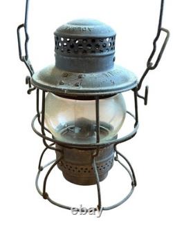 Vintage ADLAKE KERO WPRR Railroad Lantern Antique Brass Oil Lamp 1920's Patina