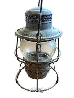 Vintage ADLAKE KERO WPRR Railroad Lantern Antique Brass Oil Lamp 1920's Patina