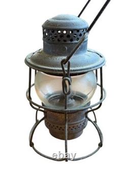 Vintage ADLAKE KERO WPRR Railroad Lantern Antique Brass Oil Lamp 1920's Patina