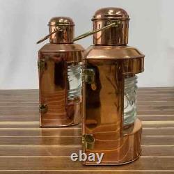 Vintage AHELMANN & Schlatter Copper Oil Lanterns Set