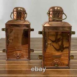 Vintage AHELMANN & Schlatter Copper Oil Lanterns Set
