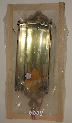 Vintage AMERICAN LANTERN Co Antique Brass Outdoor Wall Mount Sconce Light NOS