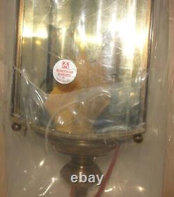 Vintage AMERICAN LANTERN Co Antique Brass Outdoor Wall Mount Sconce Light NOS