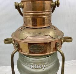 Vintage ANCHORLIGHT Copper/Brass Nautical Lantern -Clark Bros London