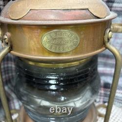 Vintage ANCHORLIGHT Copper/Brass Nautical Lantern -Clark Bros London Bristol