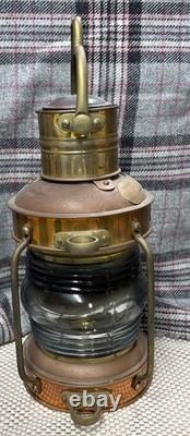 Vintage ANCHORLIGHT Copper/Brass Nautical Lantern -Clark Bros London Bristol