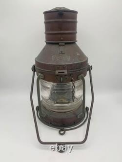 Vintage ANCHOR Copper/Brass Nautical Oil Lantern Maritime Marine Lamp