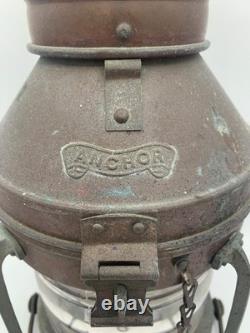 Vintage ANCHOR Copper/Brass Nautical Oil Lantern Maritime Marine Lamp