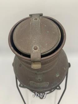 Vintage ANCHOR Copper/Brass Nautical Oil Lantern Maritime Marine Lamp