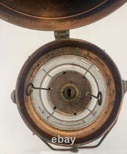 Vintage ANCHOR Copper/Brass Nautical Oil Lantern Maritime Marine Lamp