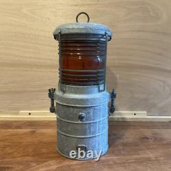 Vintage Amber Nautical Light/Lantern Apx. 15 inches