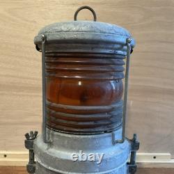 Vintage Amber Nautical Light/Lantern Apx. 15 inches