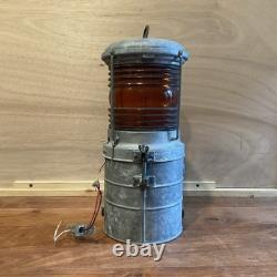 Vintage Amber Nautical Light/Lantern Apx. 15 inches