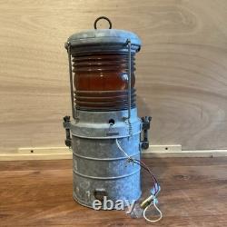 Vintage Amber Nautical Light/Lantern Apx. 15 inches