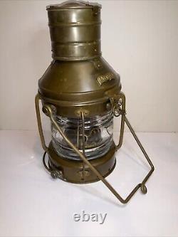Vintage Anchor Oil Lamp Brass Copper Nautical Ship Lantern Boat Light