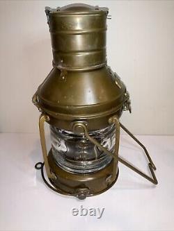 Vintage Anchor Oil Lamp Brass Copper Nautical Ship Lantern Boat Light