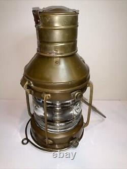 Vintage Anchor Oil Lamp Brass Copper Nautical Ship Lantern Boat Light