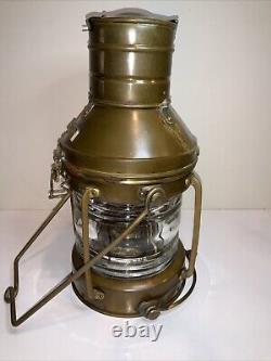 Vintage Anchor Oil Lamp Brass Copper Nautical Ship Lantern Boat Light