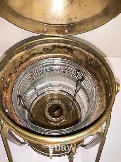 Vintage Anchor Oil Lamp Brass Copper Nautical Ship Lantern Boat Light