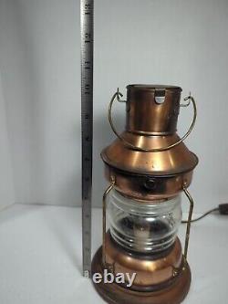 Vintage Anchor Ship Lantern Boat Light Copper Lamp Underwriters Laboratories
