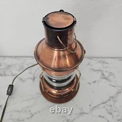 Vintage Anchor Ship Lantern Boat Light Copper Lamp Underwriters Laboratories
