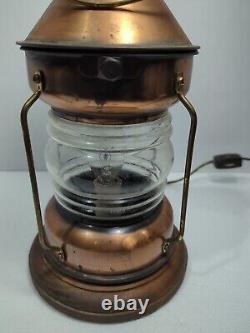 Vintage Anchor Ship Lantern Boat Light Copper Lamp Underwriters Laboratories