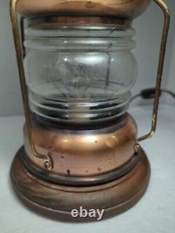 Vintage Anchor Ship Lantern Boat Light Copper Lamp Underwriters Laboratories