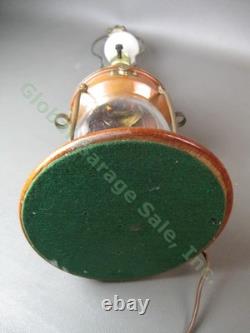 Vintage Anchor Tung Woo Electrified Copper 2 Bulb Lamp Nautical Ship Oil Lantern