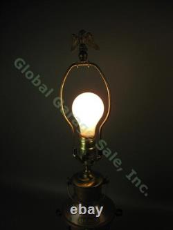 Vintage Anchor Tung Woo Electrified Copper 2 Bulb Lamp Nautical Ship Oil Lantern