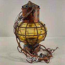 Vintage Ankerlicht Style Bubble Glass, Brass / Copper Nautical Seafaring Lantern