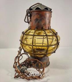 Vintage Ankerlicht Style Bubble Glass, Brass / Copper Nautical Seafaring Lantern