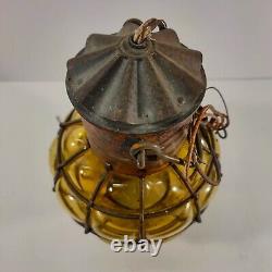 Vintage Ankerlicht Style Bubble Glass, Brass / Copper Nautical Seafaring Lantern