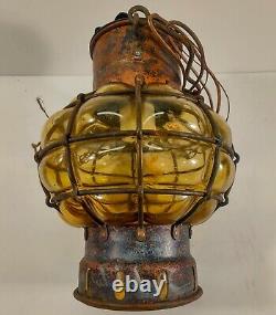 Vintage Ankerlicht Style Bubble Glass, Brass / Copper Nautical Seafaring Lantern
