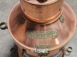 Vintage Ankerlight Dhr Holland Ship Nautical Lantern Large 14 Tall Copper Brass