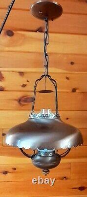 Vintage/Antique 1950's-70s Rustic Country Western Lantern Style Chandelier Light