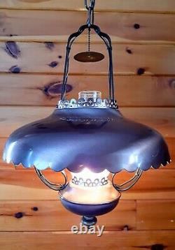 Vintage/Antique 1950's-70s Rustic Country Western Lantern Style Chandelier Light