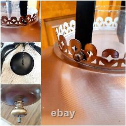 Vintage/Antique 1950's-70s Rustic Country Western Lantern Style Chandelier Light