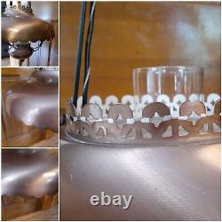 Vintage/Antique 1950's-70s Rustic Country Western Lantern Style Chandelier Light