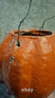 Vintage/Antique 4 1/2 Jack O Lantern With Original Paper Insert. Paper Mache