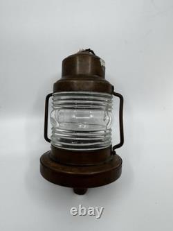 Vintage Antique 8 Copper OIL LAMP Lantern Light Ship Nautical Boat Marine