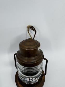 Vintage Antique 8 Copper OIL LAMP Lantern Light Ship Nautical Boat Marine