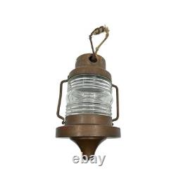 Vintage Antique 8 Copper OIL LAMP Lantern Light Ship Nautical Boat Marine