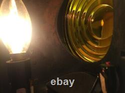 Vintage Antique Adlake Chicago B & O Railroad Semaphore Lantern Table Lamp