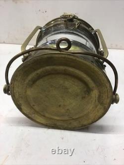 Vintage/Antique Anchor Nautical Brass&Glass Lantern 14 Tall