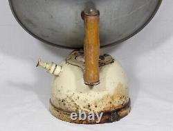 Vintage Antique Bialaddin Bowl Fire Vapalux Parrafin Oil Stove Kerosene Heater