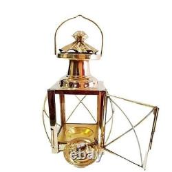 Vintage Antique Brass Miner Oil Lamp Light Brass Ship Minor Lamp Lantern Nauticl