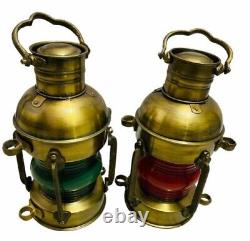 Vintage Antique Brass Oil Lanterns Oil Burner Boat Lamps For Home Decor & Gift